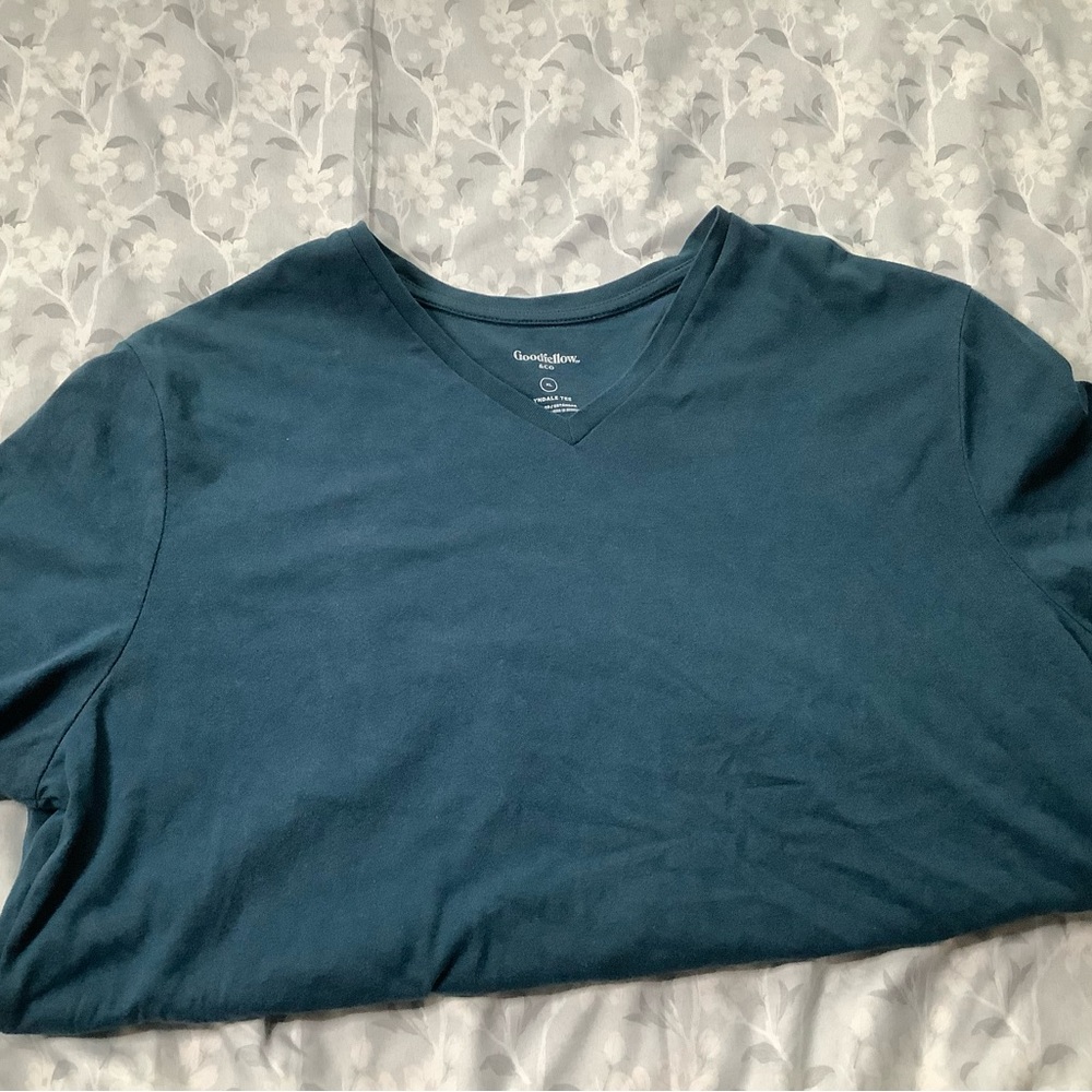 Goodfellow & Co Teal V-Neck Lyndale Tee